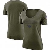 Women Tennessee Titans Nike Salute to Service Legend Scoop Neck T-Shirt Olive